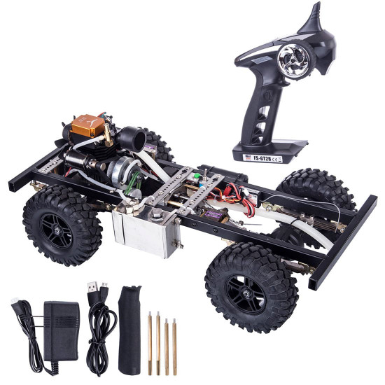 1:10 fuel model car set (frame + toyan fs-s100a methanol engine + toyan engine parts + remote controller)