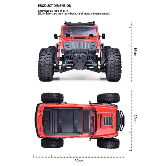 1:14 2.4g 4wd 35km/h high speed electric off-road vehicle rc model car