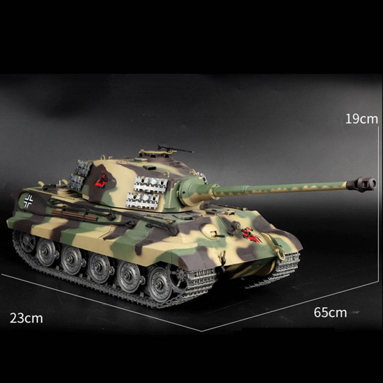 1:16 german henschel tiger king battle 2.4g rc military tank with sound smoke shooting effect for sale