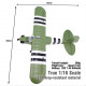 1/16 rc airplane wwii piper j-3 cub rc 4ch brushless fixed-wing aircraft model military plane toy (rtf version)