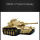 1/16 rc tank 2.4g american m60a1 main battle tank model vehicle model toys with lights&sounds (basic version)