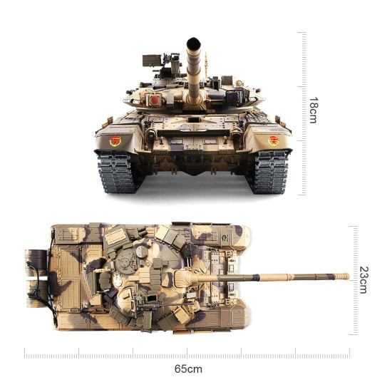 1:16 russian t90 main battle tank 2.4g remote control model tank with sound smoke shooting effect