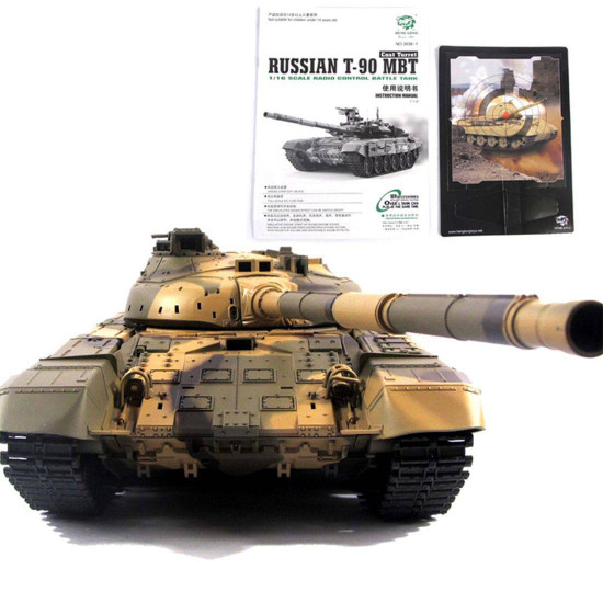 1:16 russian t90 main battle tank 2.4g remote control model tank with sound smoke shooting effect