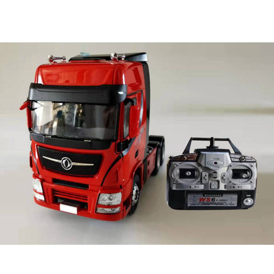 1/24 2.4g  simulation rc engineering  tow truck detachable flatbed semi trailer tractor model rtr