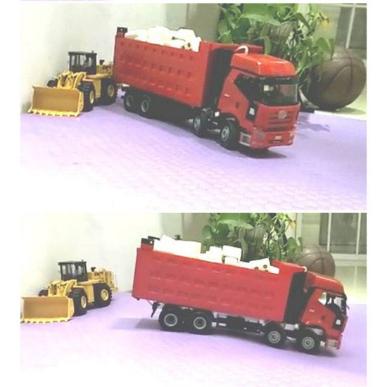 1/24 hydraulic rc truck 2.4g full scale simulation 4 front 8 back dump truck heavy truck engineer machine model rtr