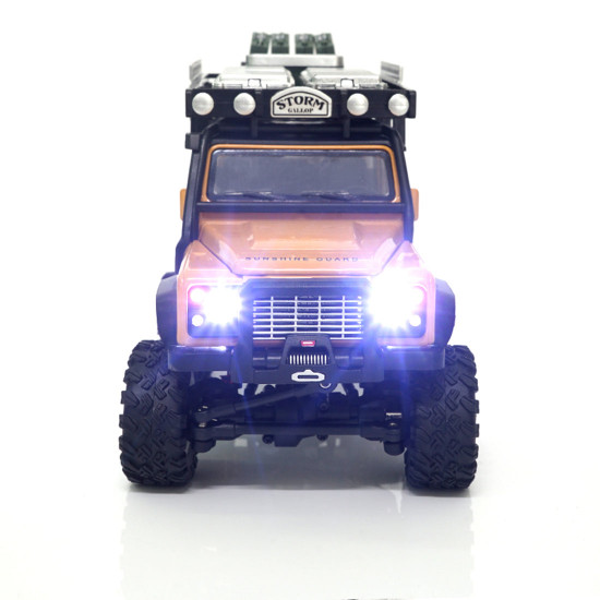 1/28 rc climbing car 2.4g 4wd rc electric car mini alloy off-road climbing car with led car lamp