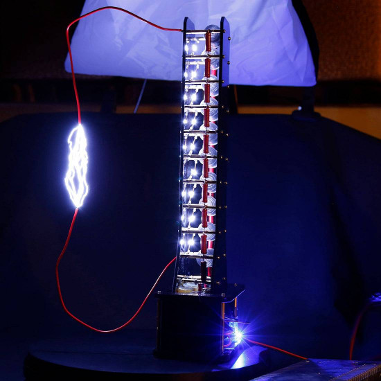 10 level marx generator cool artificial lightning high voltage arc student experiment diy device