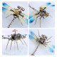 150pcs 3d metal golden dragonfly model building kit