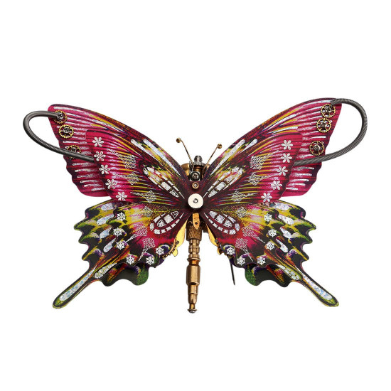 150pcs steampunk 3d tiger swallowtail butterfly model assembly diy kit