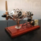 16 cylinder upgraded stirling engine model quartz glass hot air creative motor engine generator