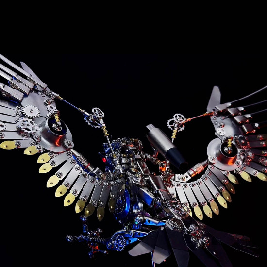 1800+pcs cyberpunk diy 3d metal gyrfalcon eagle model kits