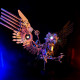 1800+pcs cyberpunk diy 3d metal gyrfalcon eagle model kits