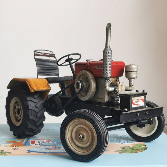 2.4g remote control electric 4×2 vintage tractor truck model farm toys scale 1:10