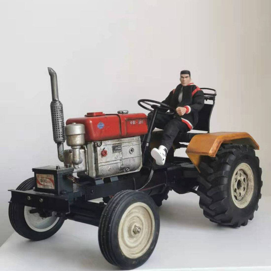 2.4g remote control electric 4×2 vintage tractor truck model farm toys scale 1:10