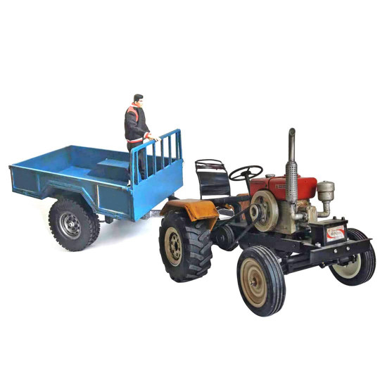 2.4g remote control electric 4×2 vintage tractor truck model farm toys scale 1:10