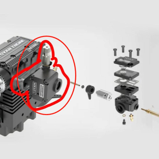 2-in-1 carburetor with pump for toyan fs-l200 engine