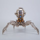 203pcs diy mini 3d metal spider beast with led light model building kit toys