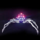 203pcs diy mini 3d metal spider beast with led light model building kit toys