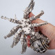 203pcs diy mini 3d metal spider beast with led light model building kit toys