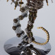 2100pcs steampunk seahorse metal assembly model building kits with love lamp