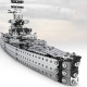 2493pcs+ diy metal assembly educational toy for land, sea and air (battleship + tank + fighter)