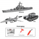 2493pcs+ diy metal assembly educational toy for land, sea and air (battleship + tank + fighter)