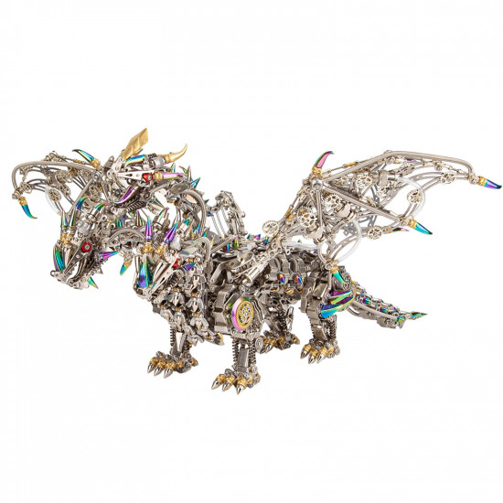 2900+pcs mechanical 3 headed dragon metal model kits gorekia