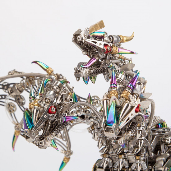 2900+pcs mechanical 3 headed dragon metal model kits gorekia