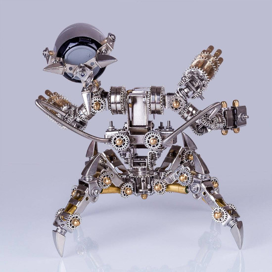 2pcs diy stainless steel assembly magnetic mecha educational toy gift