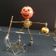 2pcs/set steampunk brass pumpkin spider scarecrow 3d metal model kits for halloween