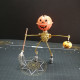 2pcs/set steampunk brass pumpkin spider scarecrow 3d metal model kits for halloween