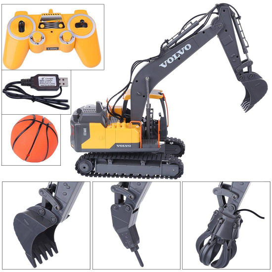 3 in 1 2.4g rc electric construction toy excavator navvy engineering truck model toy