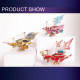 300+pcs diy fantasy dragon airship 3d steampunk wooden puzzle toy model