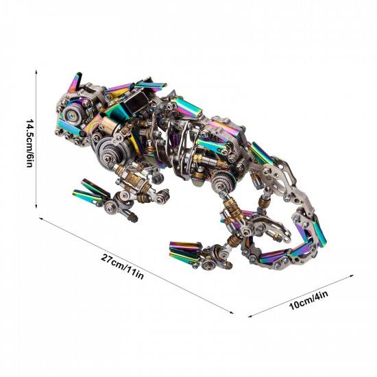 3d assembly mechanical chamaeleon model steampunk metal art 745pcs diy kit