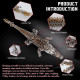 3d diy metal mechanical crocodile assembly model building kits 1500+pcs