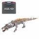 3d diy metal mechanical crocodile assembly model building kits 1500+pcs