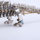 3d diy metal mechanical crocodile assembly model building kits 1500+pcs