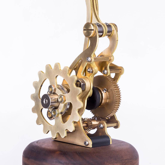 3d mechanical geared walnut wooden butterfly model