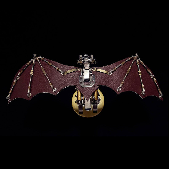 3d mechanical led bat steampunk creepy metal model kits