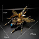 3d metal diy rotatable steampunk beetle insect assembly kit with voice control light