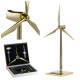 3d metal windmill assembly model solar powered wind turbine model golden