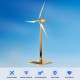 3d metal windmill assembly model solar powered wind turbine model golden