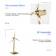 3d metal windmill assembly model solar powered wind turbine model golden