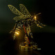 3d stainless steel mechanical wasp diy assembly model voice control lamp