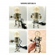 3d steampunk metal robot mr gort hobby model kit with led light