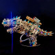 3d metal rex dinosaur mechanical puzzle  diy assembly model kit - 2500pcs+55cm height