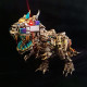 3d metal rex dinosaur mechanical puzzle  diy assembly model kit - 2500pcs+55cm height