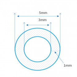 3mm id x 5mm od 1m heat-resistant peristaltic pump silicone rubber tubing hose