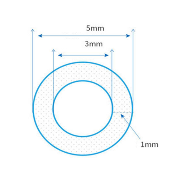 3mm id x 5mm od 1m heat-resistant peristaltic pump silicone rubber tubing hose