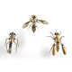 3pcs steampunk mini insect metal model home decoration